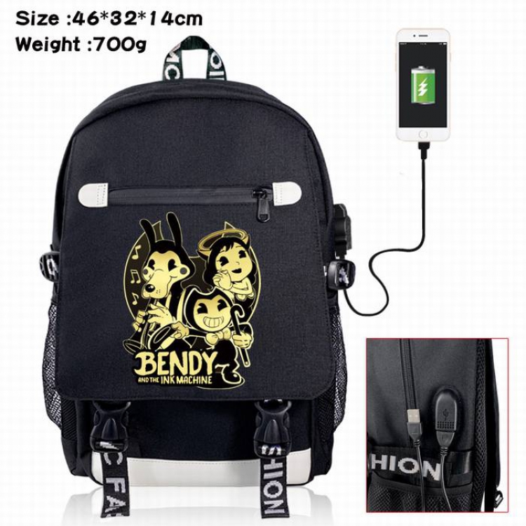 Bendy-1A Black Color data cable Backpack