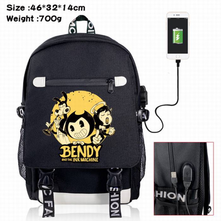 Bendy-2A Black Color data cable Backpack
