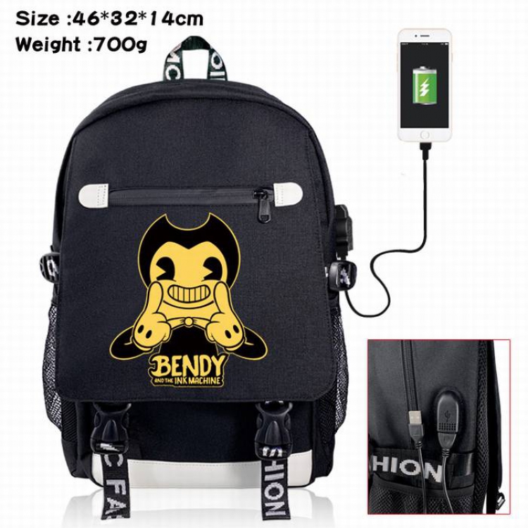 Bendy-8A Black Color data cable Backpack