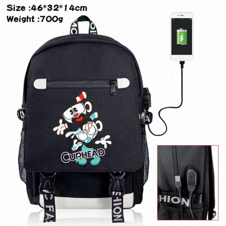 Cuphead-5A Black Color data cable Backpack