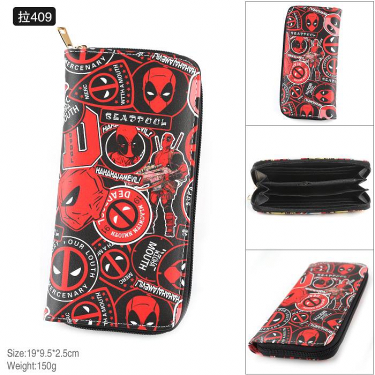 Suicide Squad Full Color PU twill two-fold zipper long wallet-Pull 409