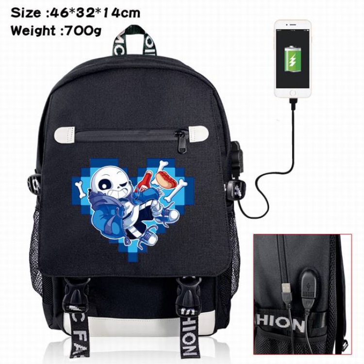 Undertale-11A Black Color data cable Backpack