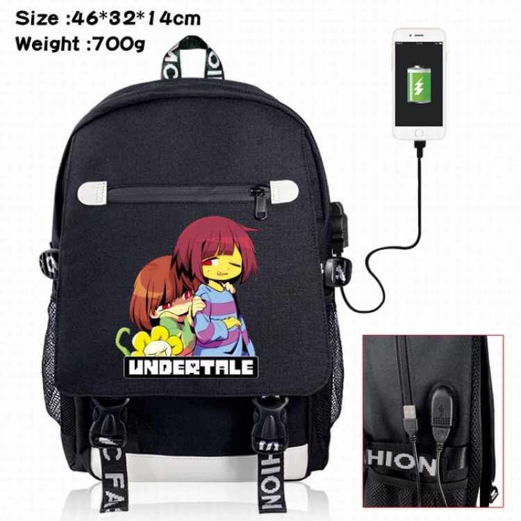 Undertale-13A Black Color data cable Backpack