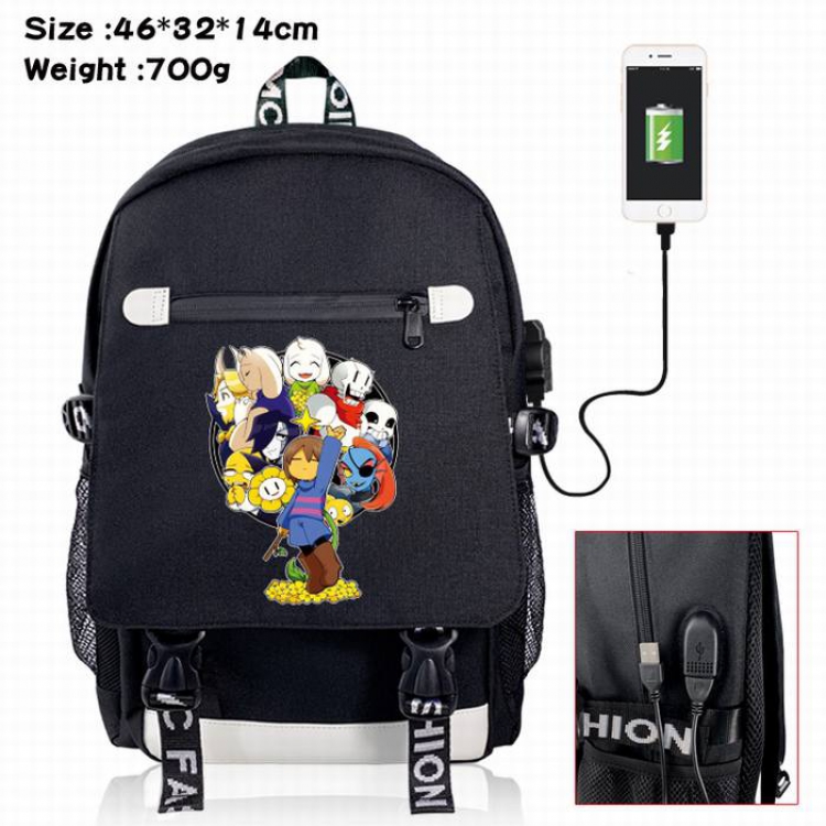 Undertale-1A Black Color data cable Backpack