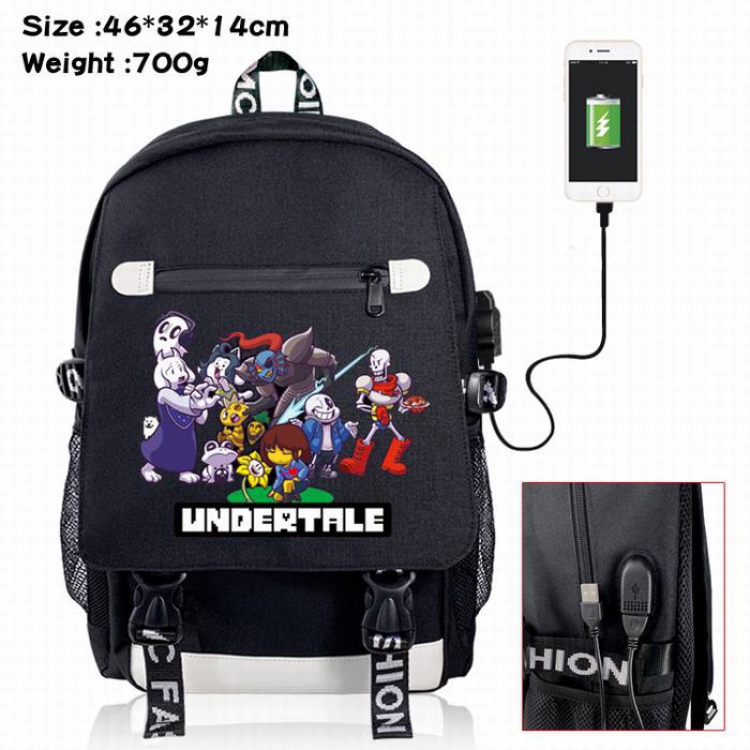 Undertale-4A Black Color data cable Backpack