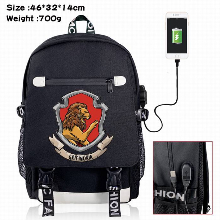 Harry Potter-10A Black Color data cable Backpack