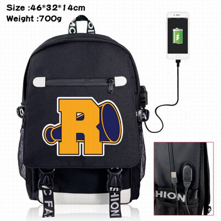 Riverdale-3A Black Color data cable Backpack