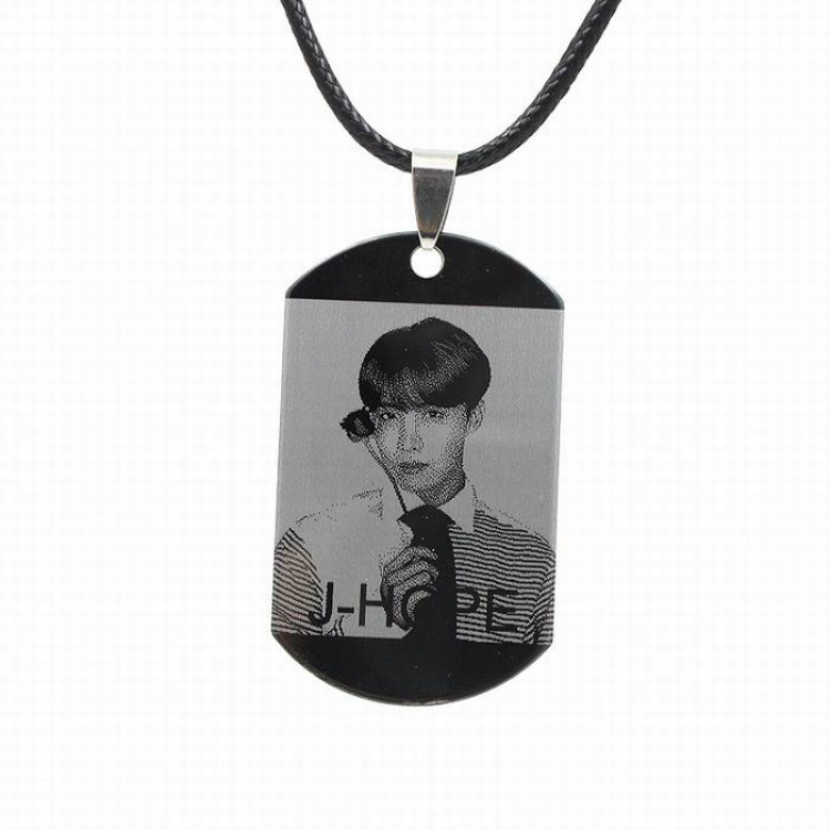 BTS J-HOPE Necklace pendant Pendant size 4.5X2.7CM Rope length 45 5CM 23G price for 5 pcs