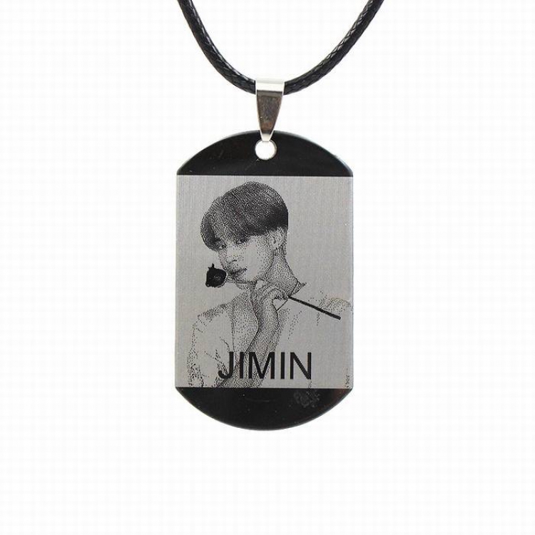 BTSJIMIN Necklace pendant Pendant size 4.5X2.7CM Rope length 45 5CM 23G price for 5 pcs