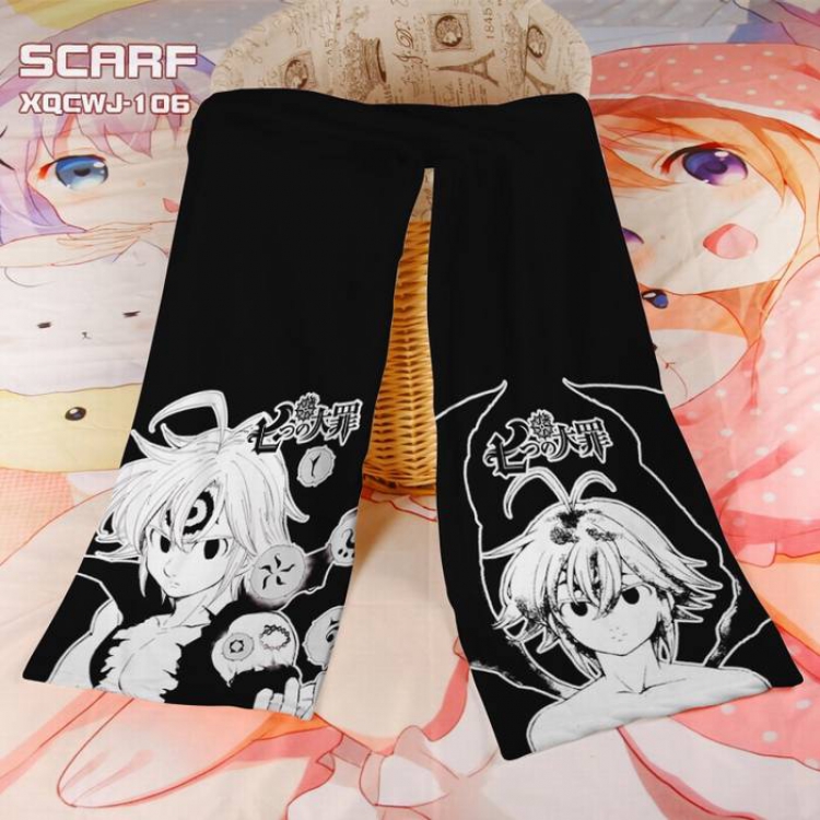 The Seven Deadly Sins Full color velvet scarf XQCWJ-106