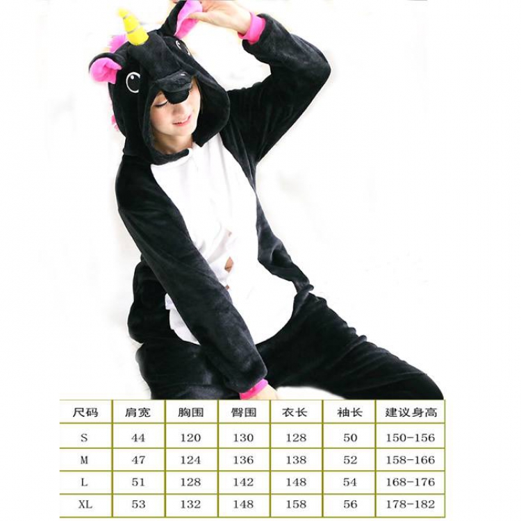 Unicorn Tenma-12 Cartoon Flannel Piece pajamas S M L XL Book three days in advance price for 2 pcs