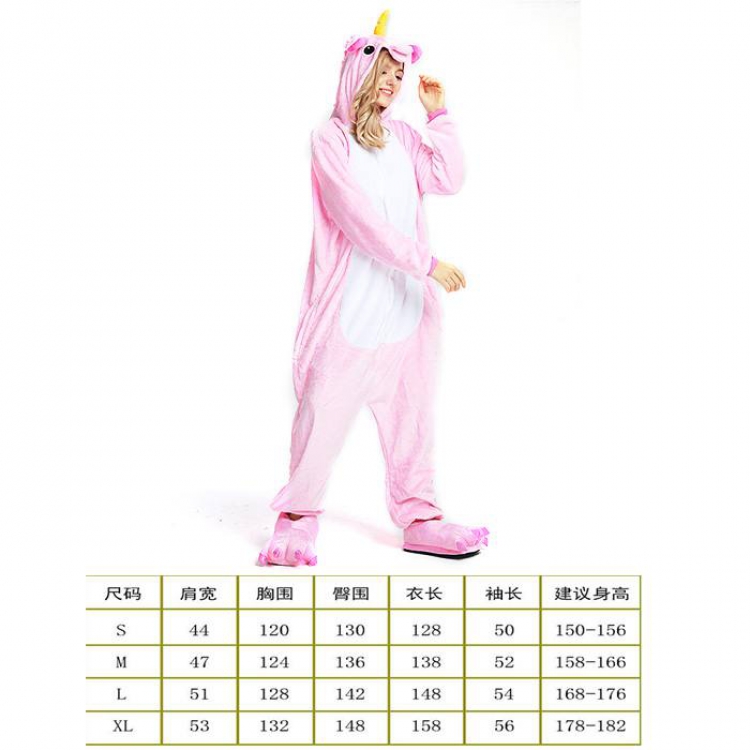 Unicorn Tenma-10 Cartoon Flannel Piece pajamas S M L XL Book three days in advance price for 2 pcs