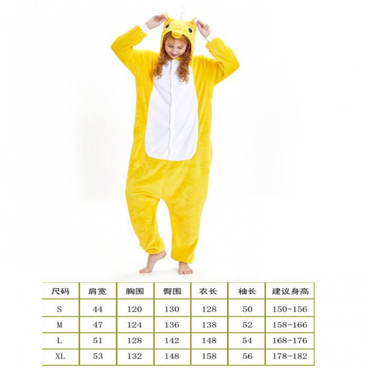 Unicorn Tenma-13 Cartoon Flannel Piece pajamas S M L XL Book three days in advance price for 2 pcs