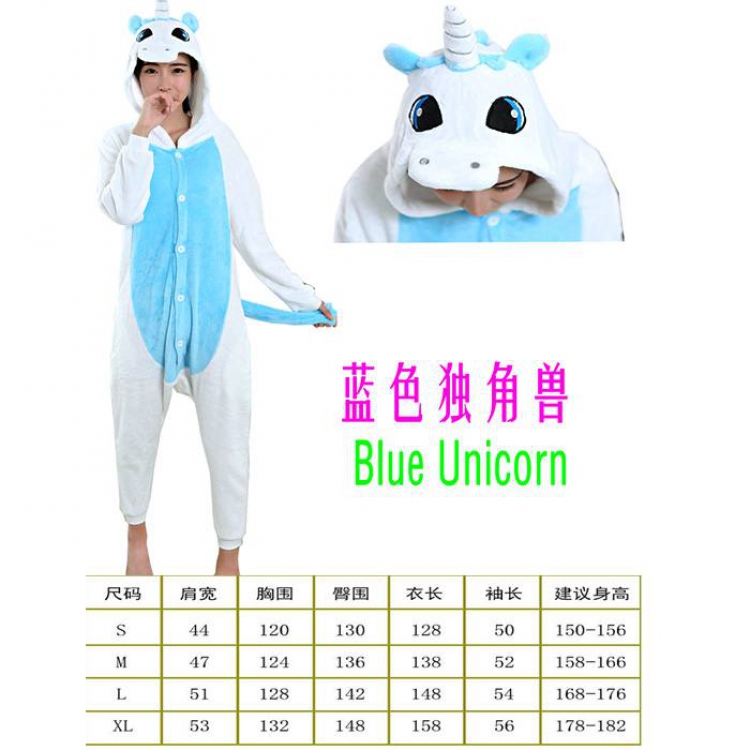 Unicorn Tenma-16 Cartoon Flannel Piece pajamas S M L XL Book three days in advance price for 2 pcs