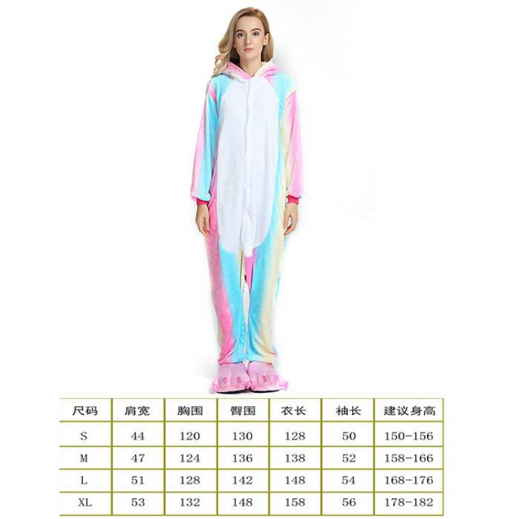 Unicorn Tenma-2 Cartoon Flannel Piece pajamas S M L XL Book three days in advance price for 2 pcs