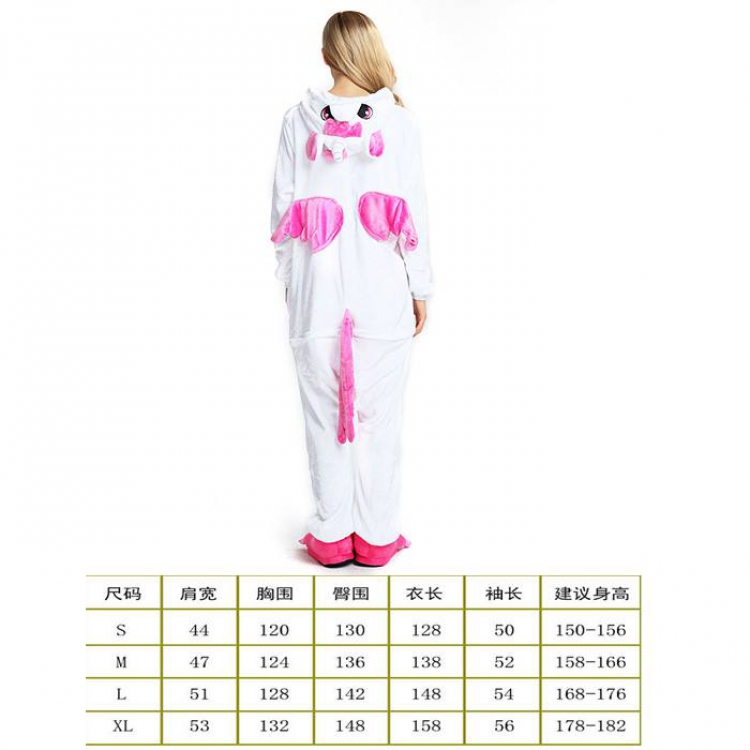 Unicorn Tenma-19 Cartoon Flannel Piece pajamas S M L XL Book three days in advance price for 2 pcs