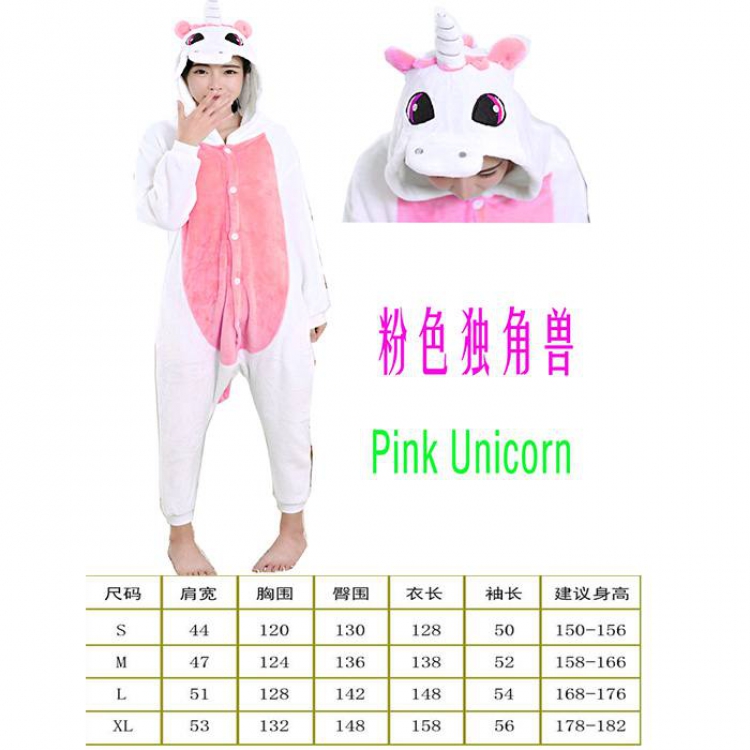 Unicorn Tenma-21 Cartoon Flannel Piece pajamas S M L XL Book three days in advance price for 2 pcs