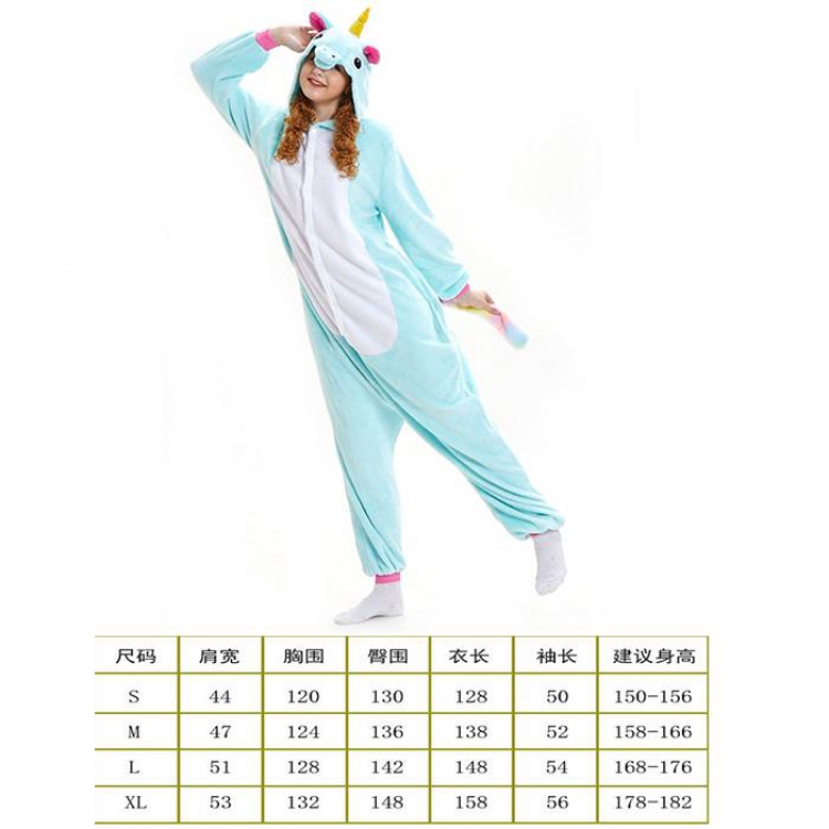 Unicorn Tenma-24 Cartoon Flannel Piece pajamas S M L XL Book three days in advance price for 2 pcs