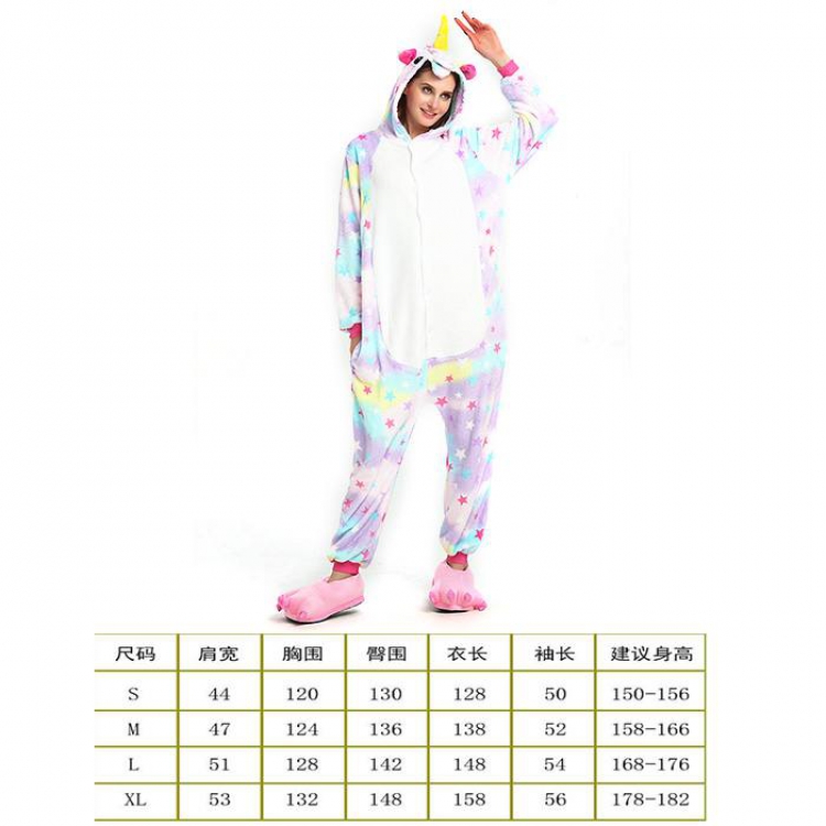 Unicorn Tenma-27 Cartoon Flannel Piece pajamas S M L XL Book three days in advance price for 2 pcs