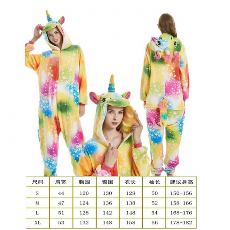 Unicorn Tenma-3 Cartoon Flannel Piece pajamas S M L XL Book three days in advance price for 2 pcs