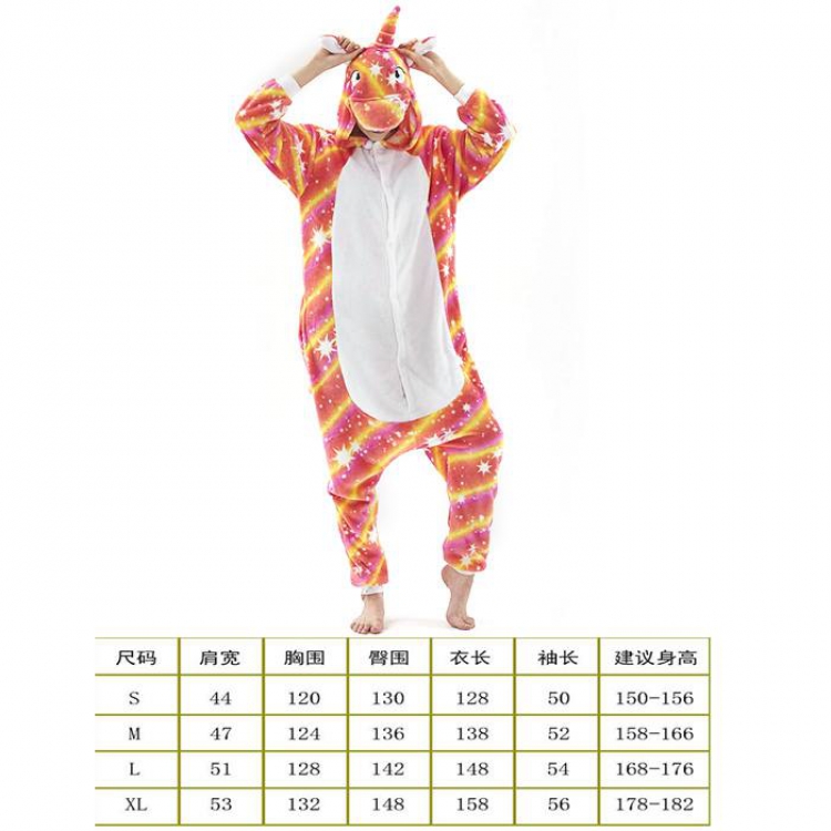 Unicorn Tenma-4 Cartoon Flannel Piece pajamas S M L XL Book three days in advance price for 2 pcs