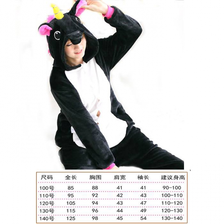 Unicorn Tenma-12 Children's Cartoon Flannel Piece pajamas Book three days in advance price for 2 pcs