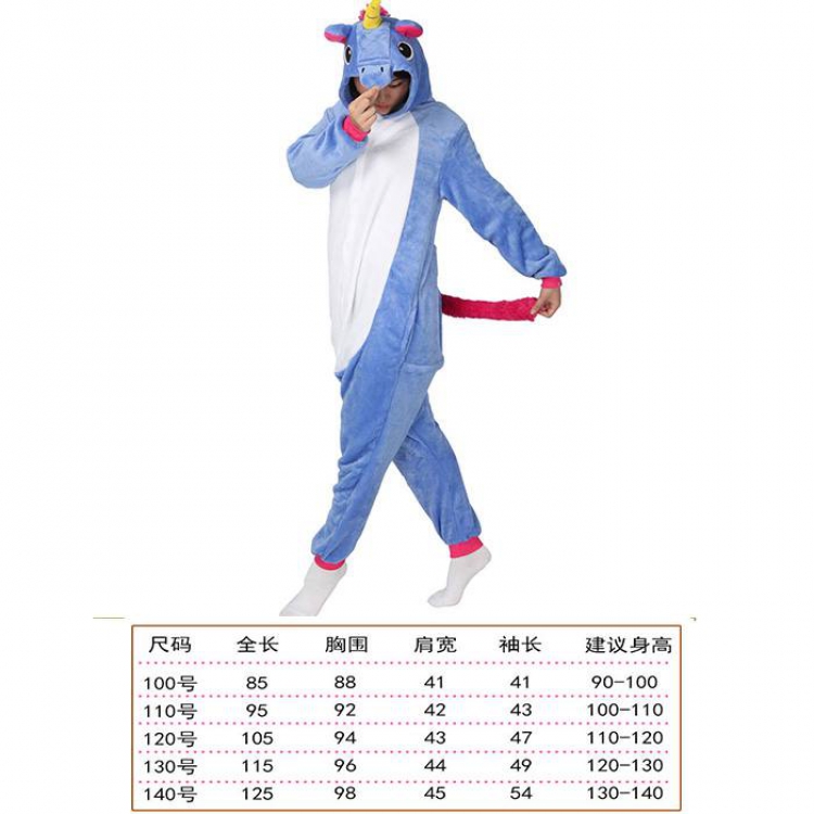 Unicorn Tenma-17 Children's Cartoon Flannel Piece pajamas Book three days in advance price for 2 pcs