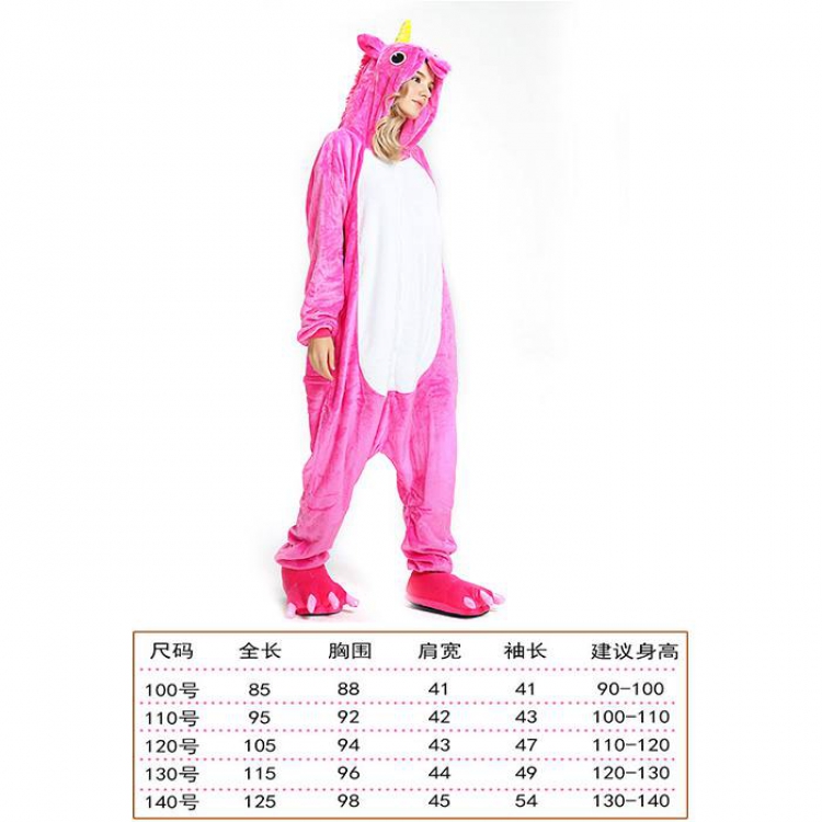 Unicorn Tenma-20 Children's Cartoon Flannel Piece pajamas Book three days in advance price for 2 pcs