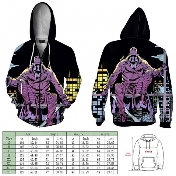 Watchmen Full color hooded zipper sweater coat 2XS XS S M L XL 2XL 3XL 4XL price for 2 pcs preorder 3 days Style H