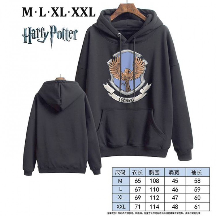 Harry Potter-11 Black Printed hooded and velvet padded sweater M L XL XXL