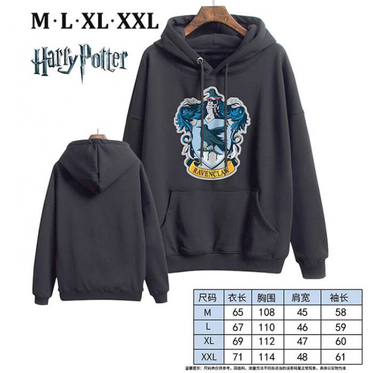 Harry Potter-5 Black Printed hooded and velvet padded sweater M L XL XXL