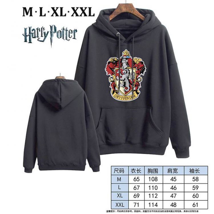 Harry Potter-4 Black Printed hooded and velvet padded sweater M L XL XXL
