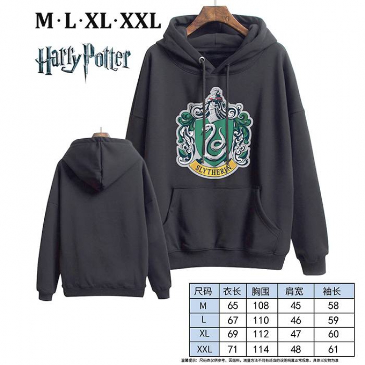 Harry Potter-7 Black Printed hooded and velvet padded sweater M L XL XXL