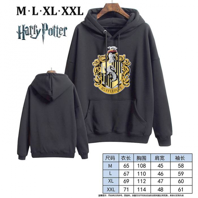 Harry Potter-6 Black Printed hooded and velvet padded sweater M L XL XXL