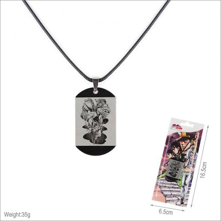 JoJos Bizarre Adventure-1 Stainless steel medal Black sling necklace price for 5 pcs