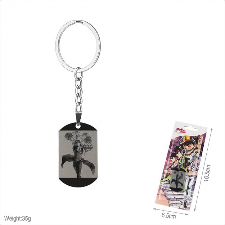 JoJos Bizarre Adventure-7 Stainless steel medal Keychain pendant price for 5 pcs