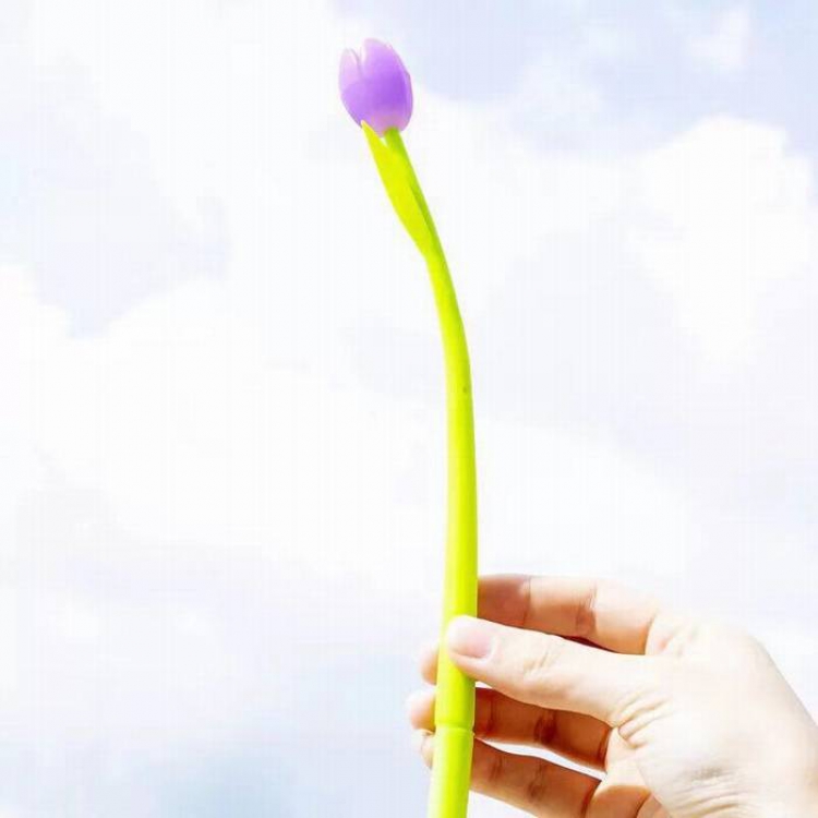 Tulip Discoloration pen 0.5MM Black Gel pen 22CM price for 50 pcs