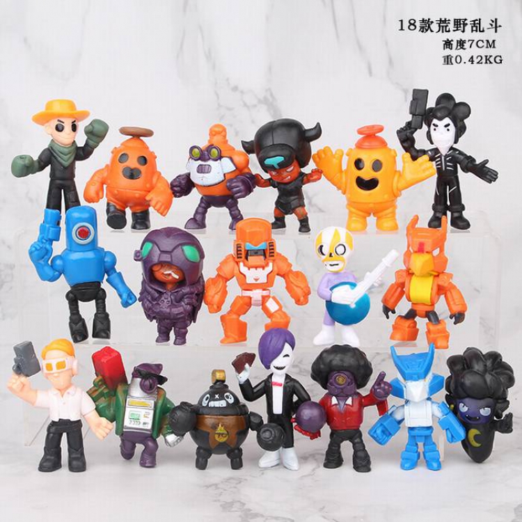 Brawl Stars a set of eighteen Bagged Figure Decoration Model 7CM 0.42KG