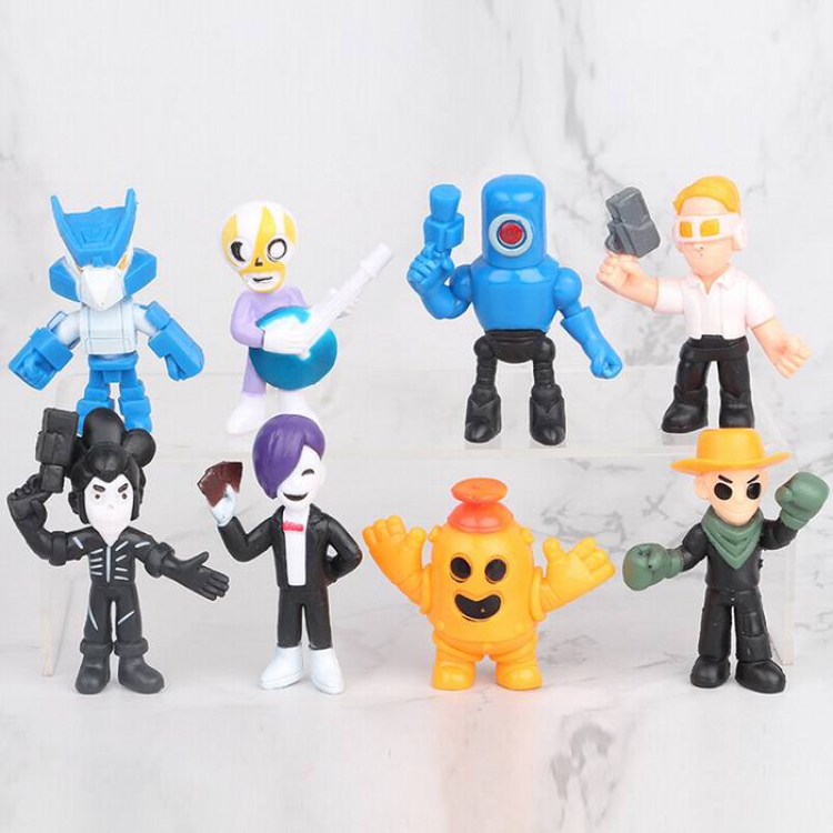 Brawl Stars  a set of eight Bagged Figure Decoration Model 6CM 0.17KG