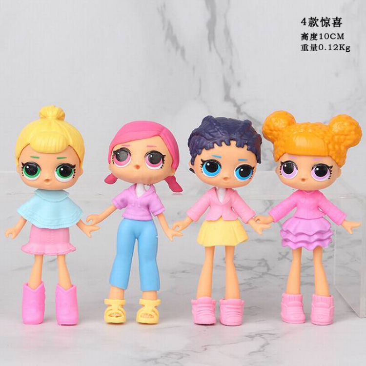 A Set of four Princess Bagged Figure Decoration Model 10CM 0.12KG