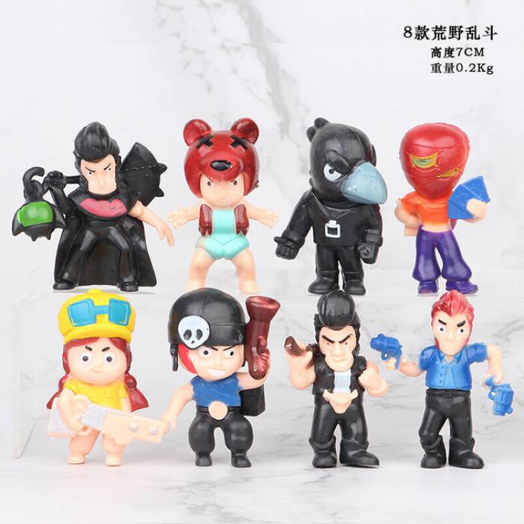 Brawl Stars a set of eight Bagged Figure Decoration Model 7CM 0.2KG