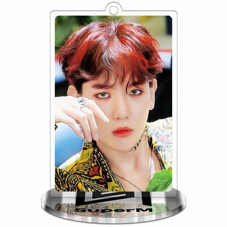 Super M-Baekhyun-2 Rectangular Small Standing Plates acrylic keychain pendant 8-9CM