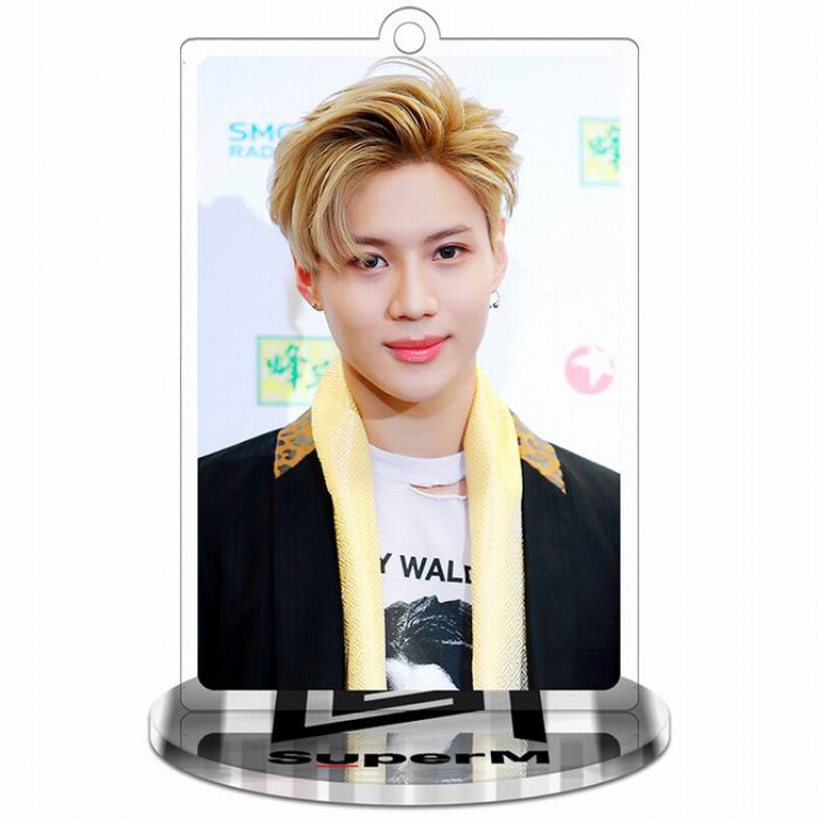 Super M-Lee-TaeMin-1 Rectangular Small Standing Plates acrylic keychain pendant 8-9CM