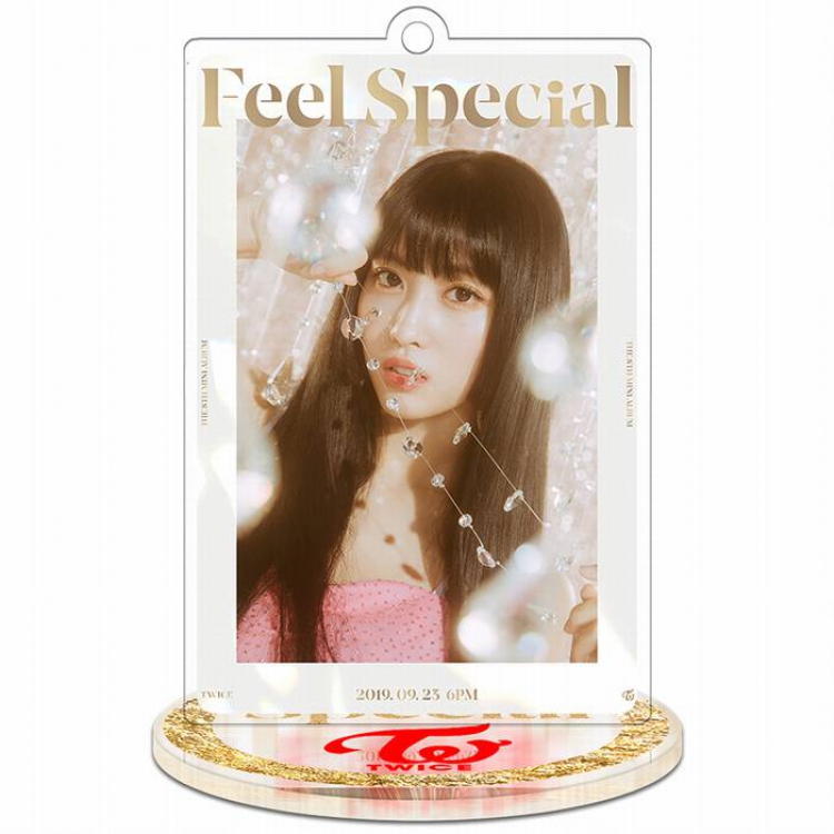 Twice Feel Special-Momo-2 Rectangular Small Standing Plates acrylic keychain pendant 8-9CM