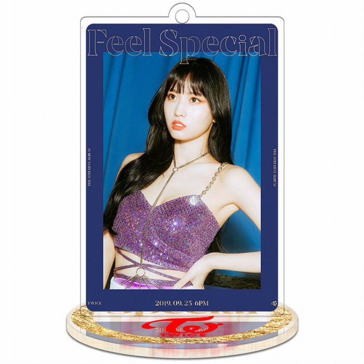 Twice Feel Special-Momo-1 Rectangular Small Standing Plates acrylic keychain pendant 8-9CM