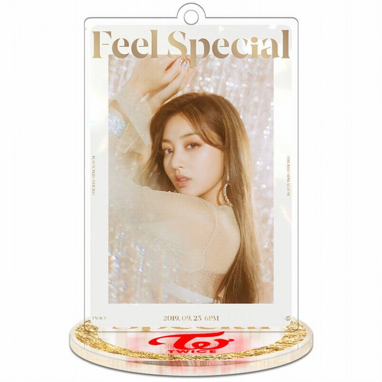 Twice Feel Special-Jihyo-2 Rectangular Small Standing Plates acrylic keychain pendant 8-9C