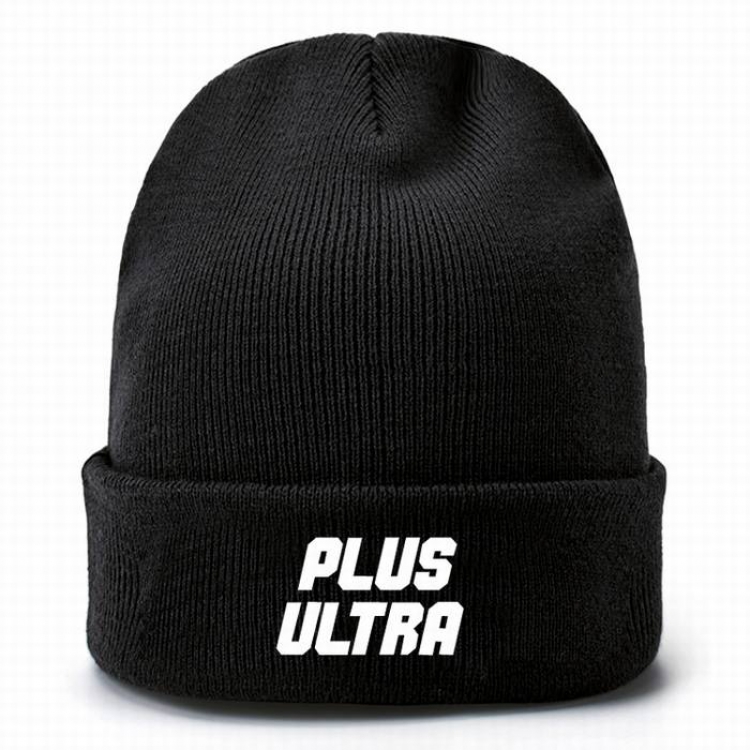 My Hero Academia-3 Black Thicken Knitting Hat Head circumference (bouncy）