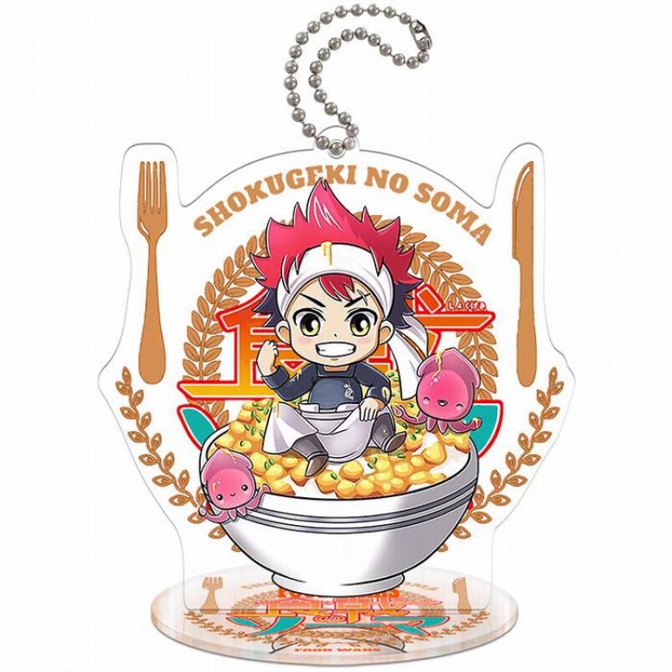 Shokugeki no Soma T-Q version Yukihira soma Small Standing Plates Acrylic keychain pendant 8-9CM