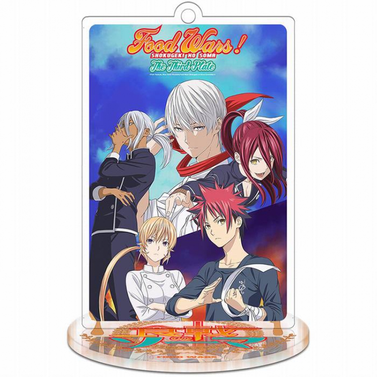 Shokugeki no Soma-1 Rectangular Small Standing Plates acrylic keychain pendant 8-9CM