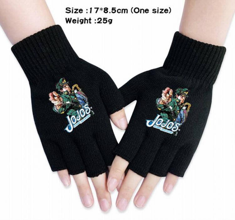 JoJos Bizarre Adventure-4A Black knitted half finger gloves
